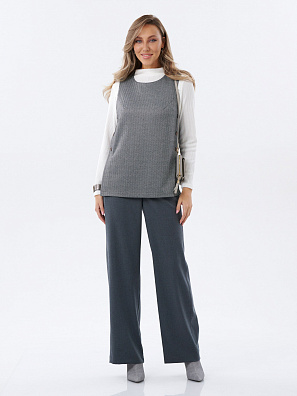 Жилет трикотажный на пуговицах серый